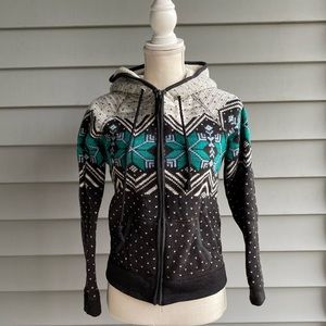 American Eagle sherpa knit zip hoodie